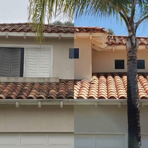 soft washing terracotta roof tiles