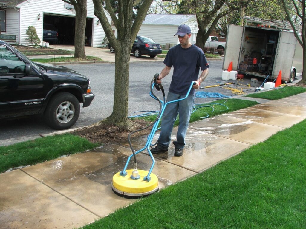 Dumpster pad cleaning included in multifamily pressure washing services