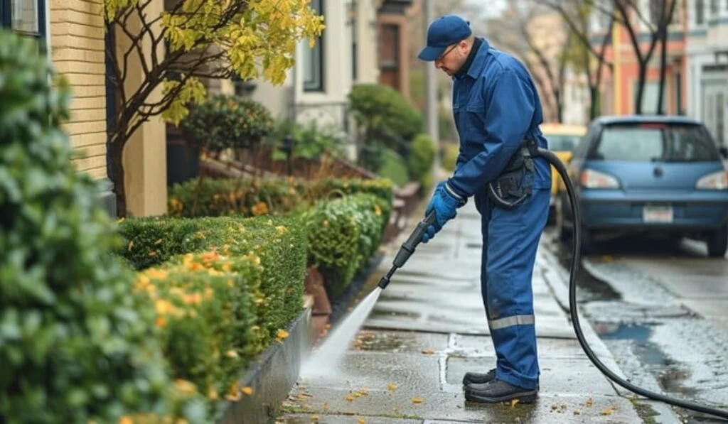 Roof & house washing service cleaning coastal home in Encinitas CA