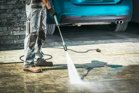 Oil stain removal from driveway in Oceanside CA