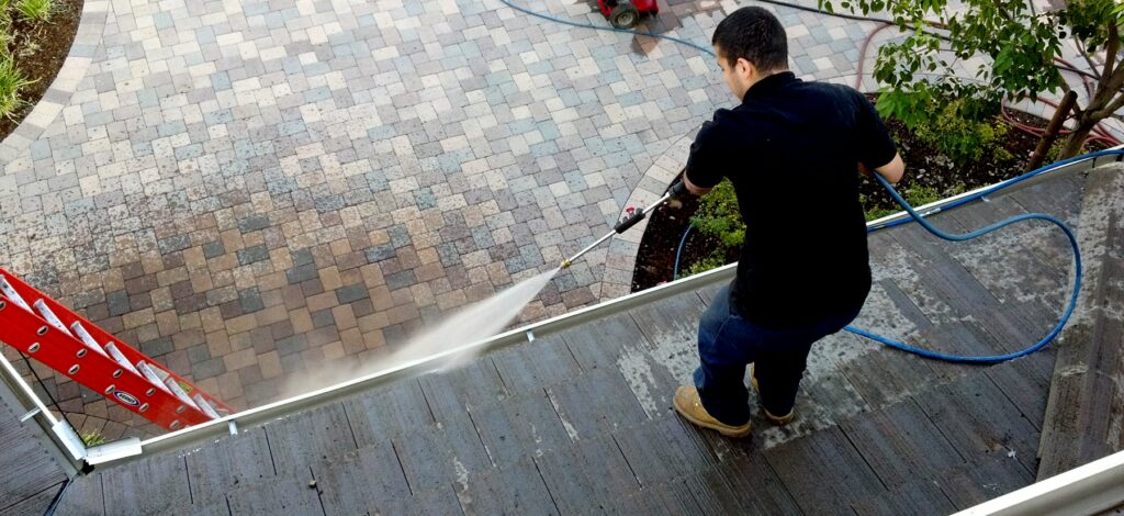 Professional pressure washing North County home exterior