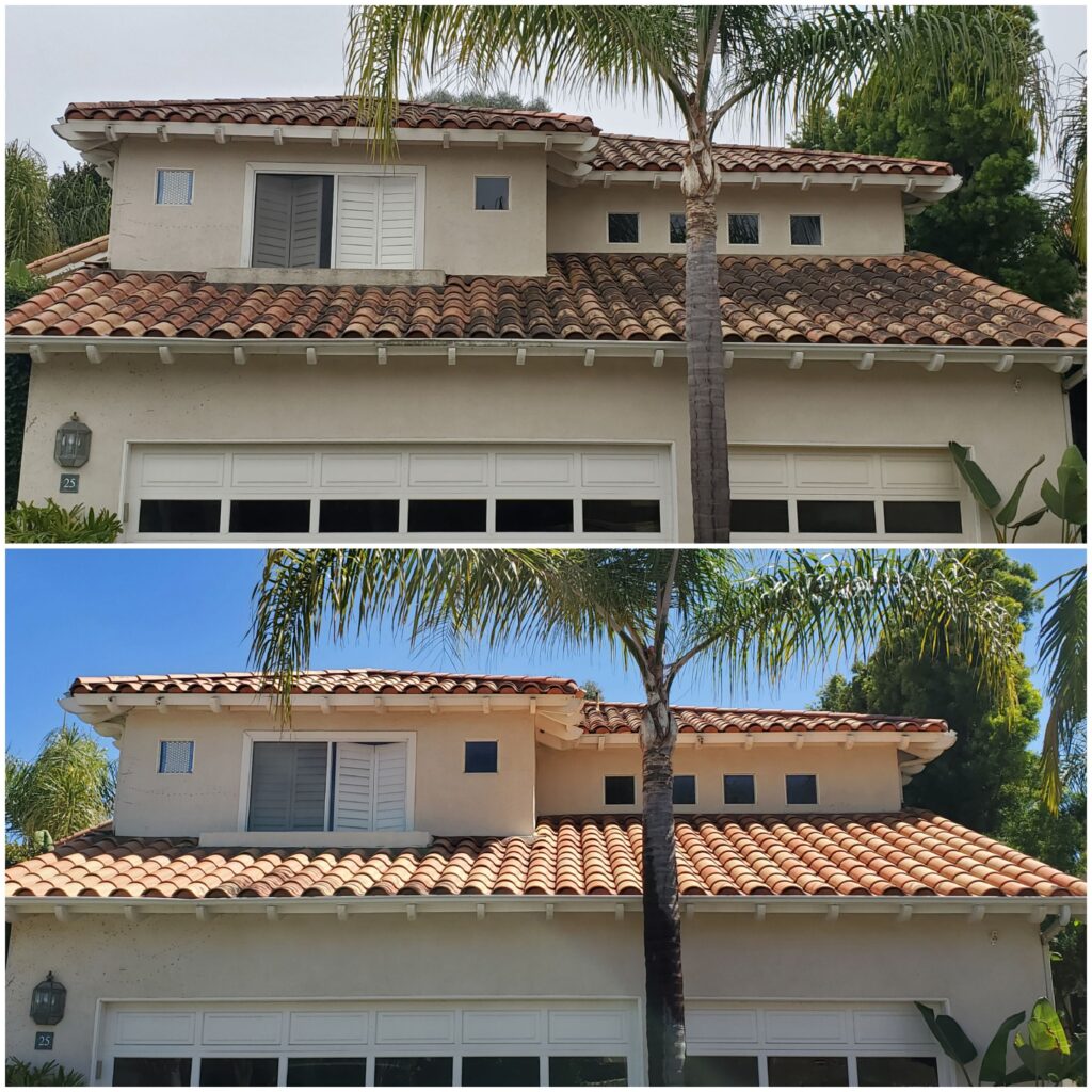 terracota tile roof before and after
