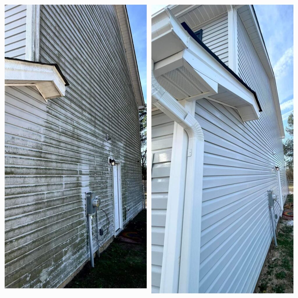Residential exterior cleaning project by North Coast Exteriors