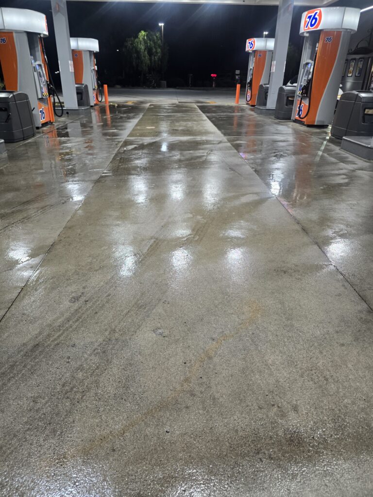 Gas station cleaning