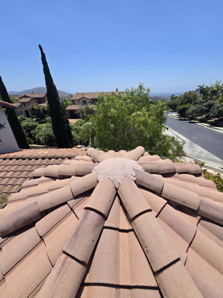 Before and After roof cleaning San Marcos, Ca