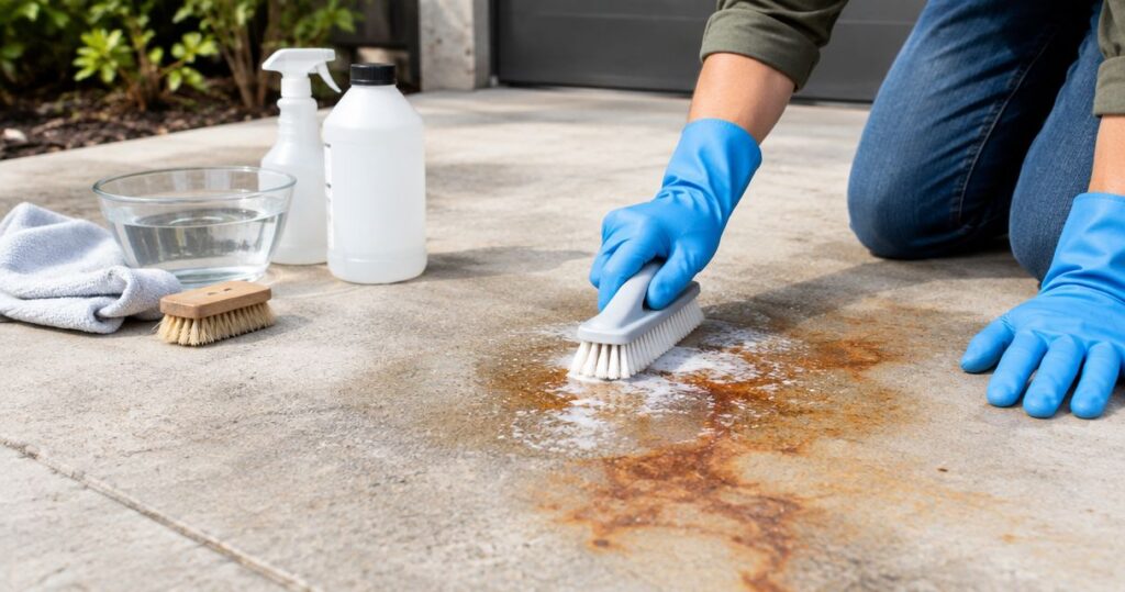 Best rust stain removal methods for concrete compared 2026