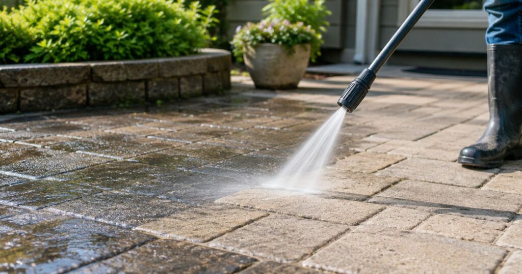 Can pressure washing damage concrete or pavers?