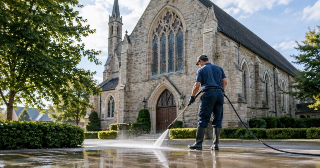Commercial pressure washing for churches and religious facilities: complete 2026 guide