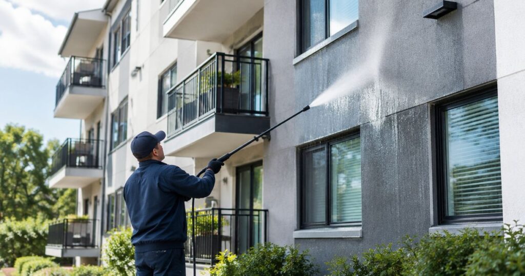 How much does exterior cleaning cost for apartment buildings?