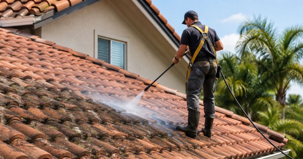 How much does roof cleaning cost for a tile roof?