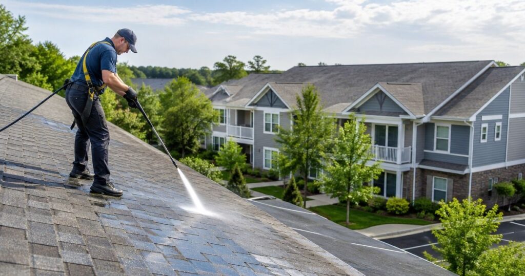 How often should HOAs schedule roof cleaning?